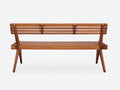Gartenbank aus Holz 170 x 60 x 84 cm - Braun - Geradliniges Latten-Design für Garten Terrasse und Balkon