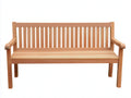 Gartenbank Holz 170x64x89 cm - Naturholz - klassische Sitzbank mit Armlehnen und Lattenrücken